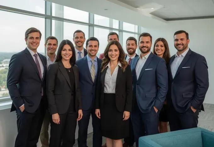 CPA team at Tax & Accounting By The Bay, smiling in a modern Saint Petersburg, FL office