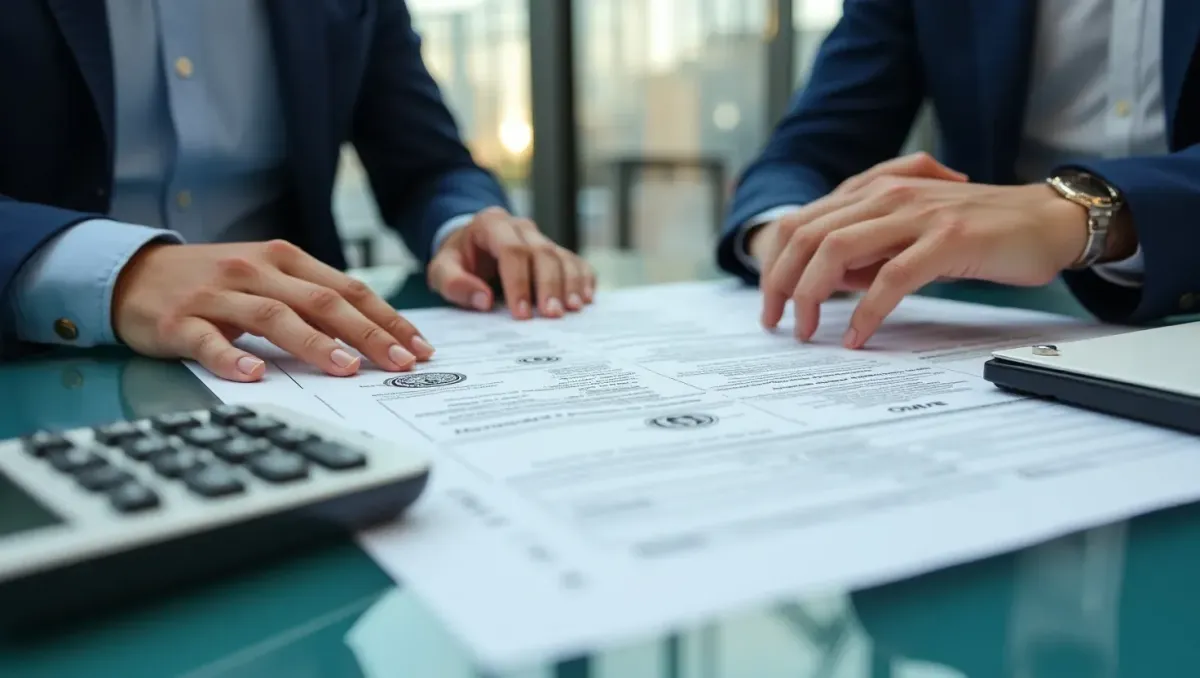 Business consultant and CEO reviewing financial growth charts in Saint Petersburg, FL office