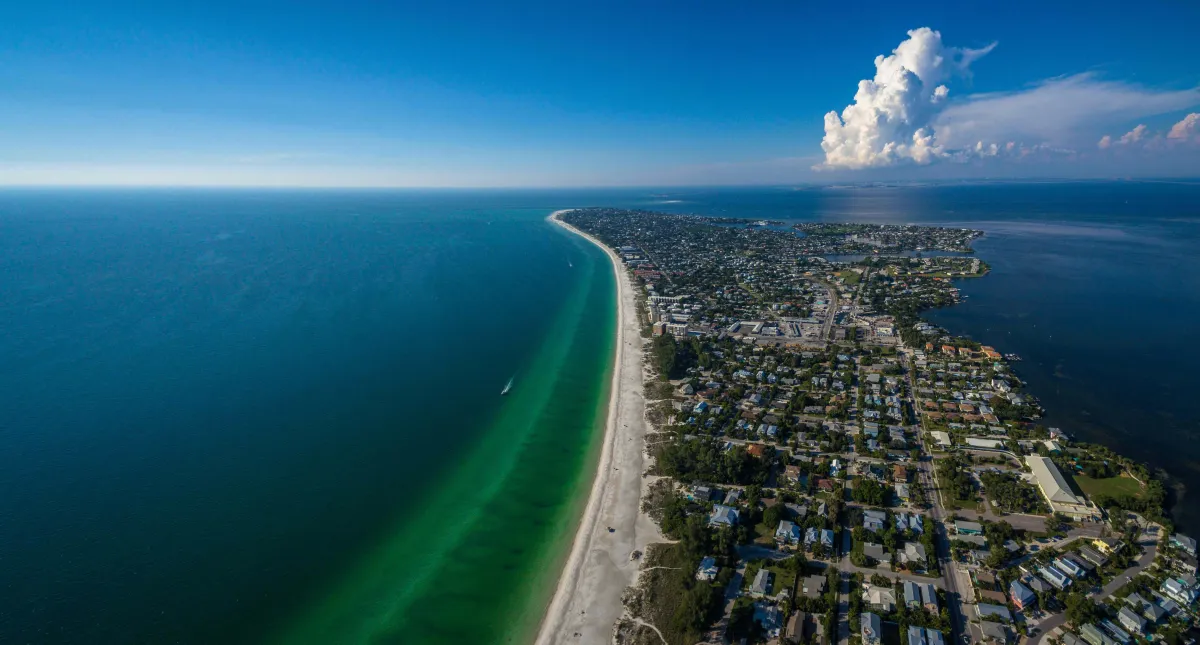 Aerial view of Anna Maria Island