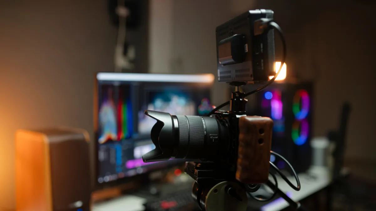 woman recording a video 