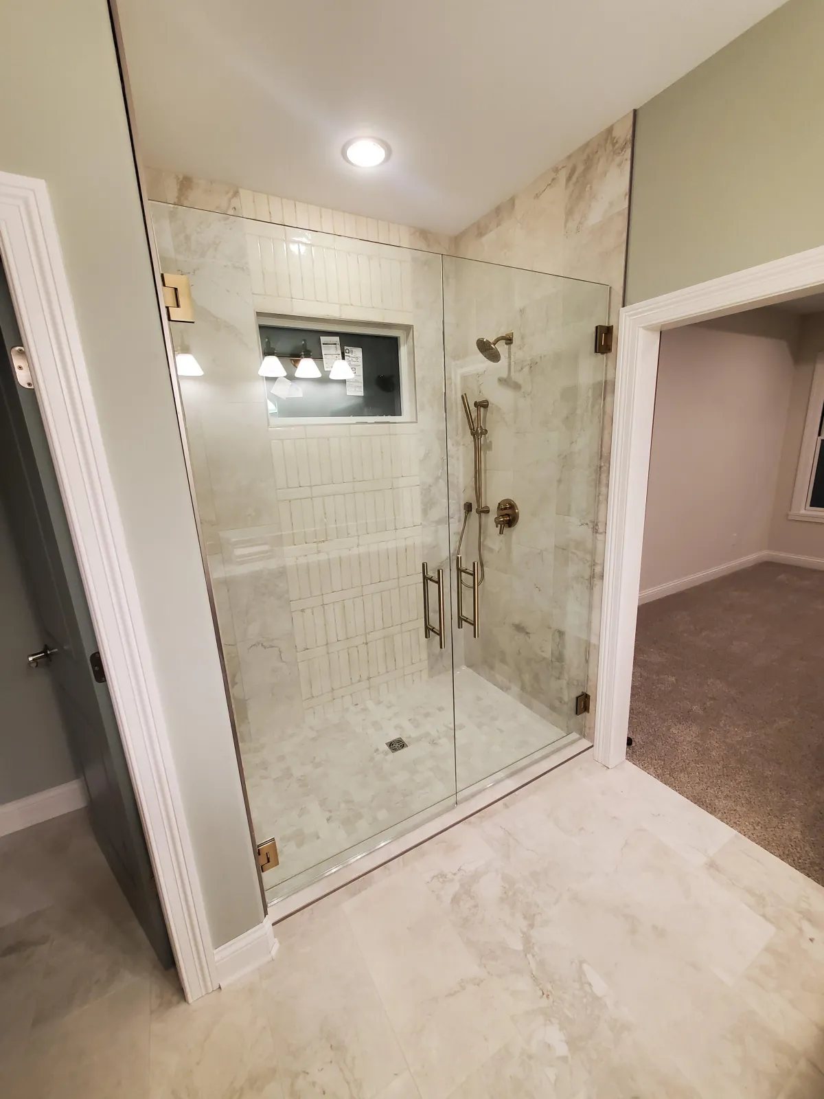 Semi-Frameless Glass Shower Enclosures. Strength with a Modern Edge by RDB Glass Dayton Ohio