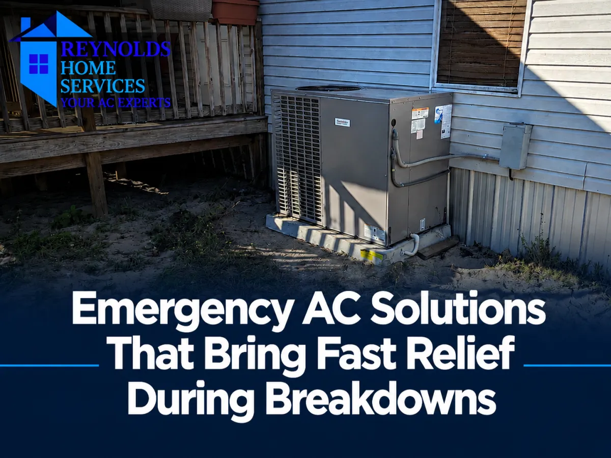 Outdoor AC unit representing emergency repair solutions for fast relief during system breakdowns