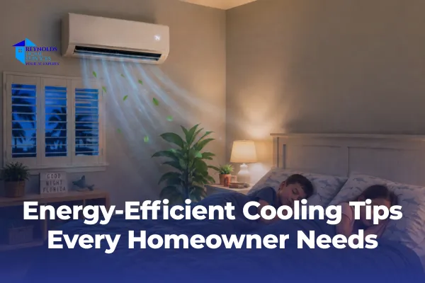 Energy-efficient AC system providing comfortable cooling in a modern bedroom setting