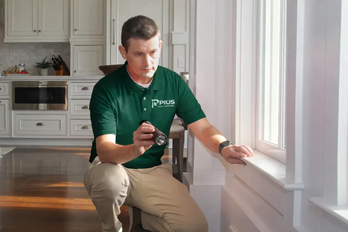 Pest control technician inspecting a home in New York City – PPIUS Pest Control