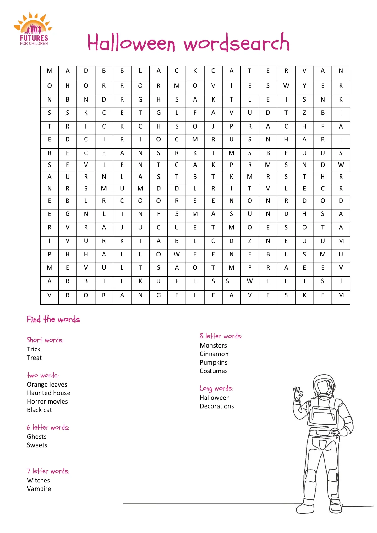 Halloween Wordsearch