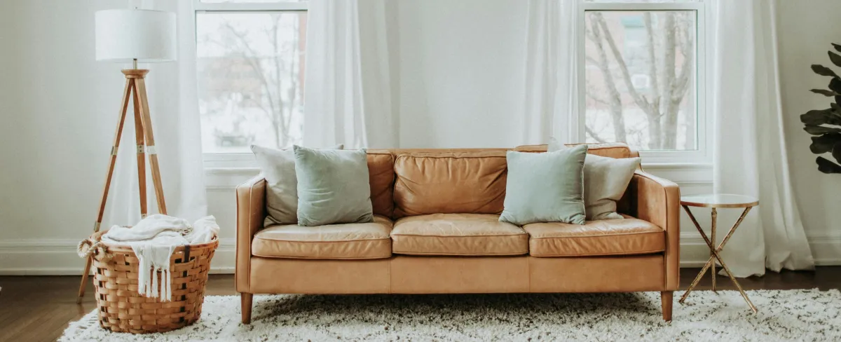 A clean living room after our basic cleaning service