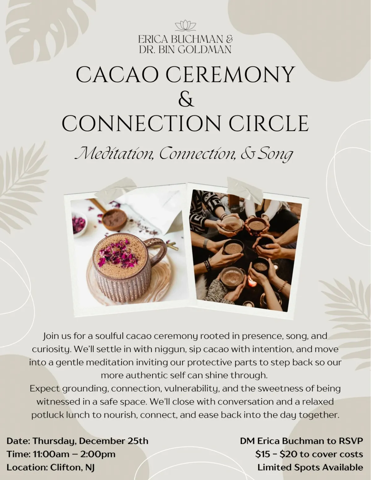 CACAO CEREMONY & CONNECTION CIRCLE
