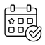 calendar checked icon