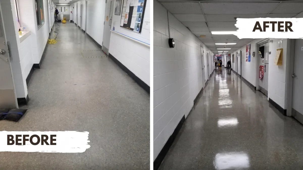 floor cleaning before after