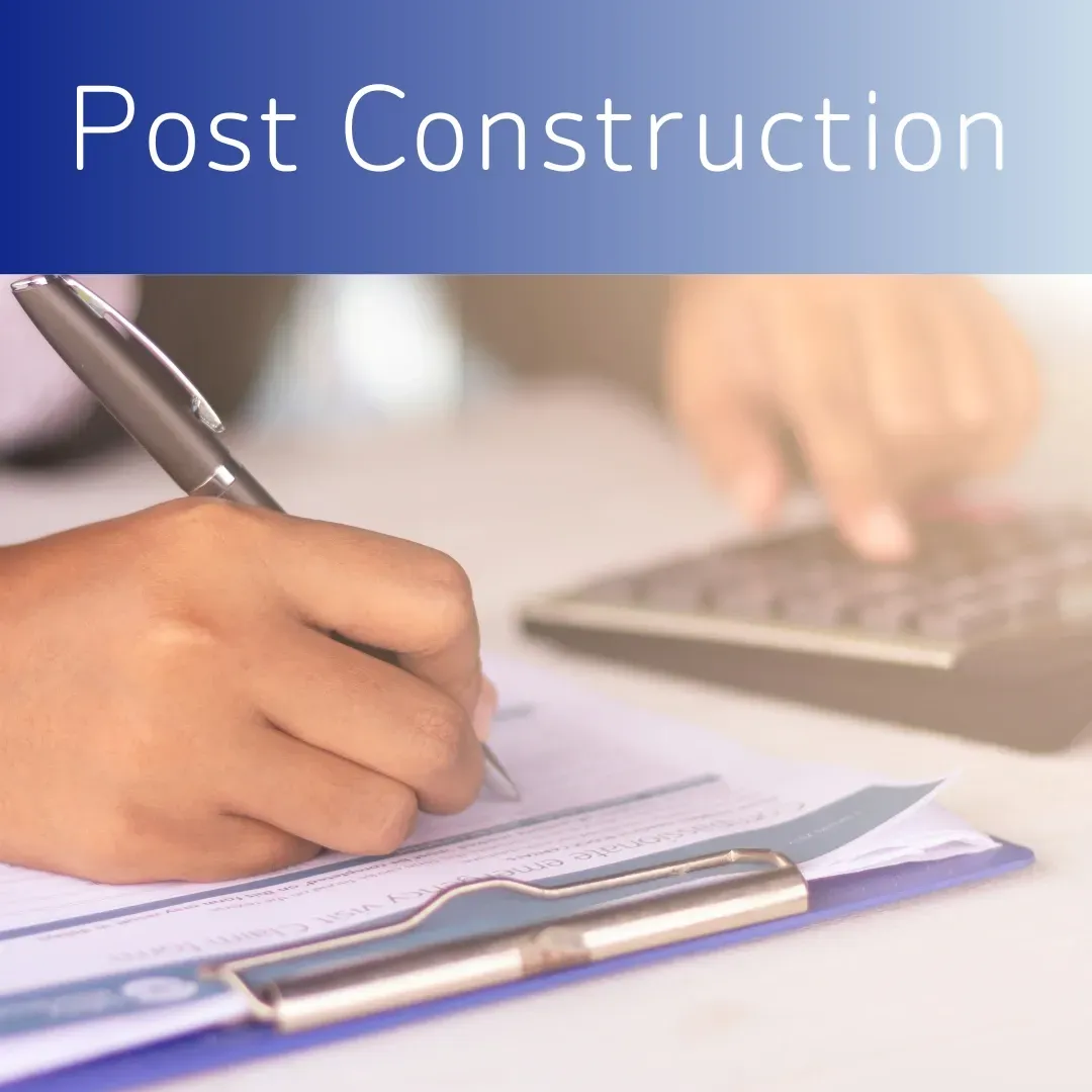 Post Constructio, Warranty/Guarantee, Closeout