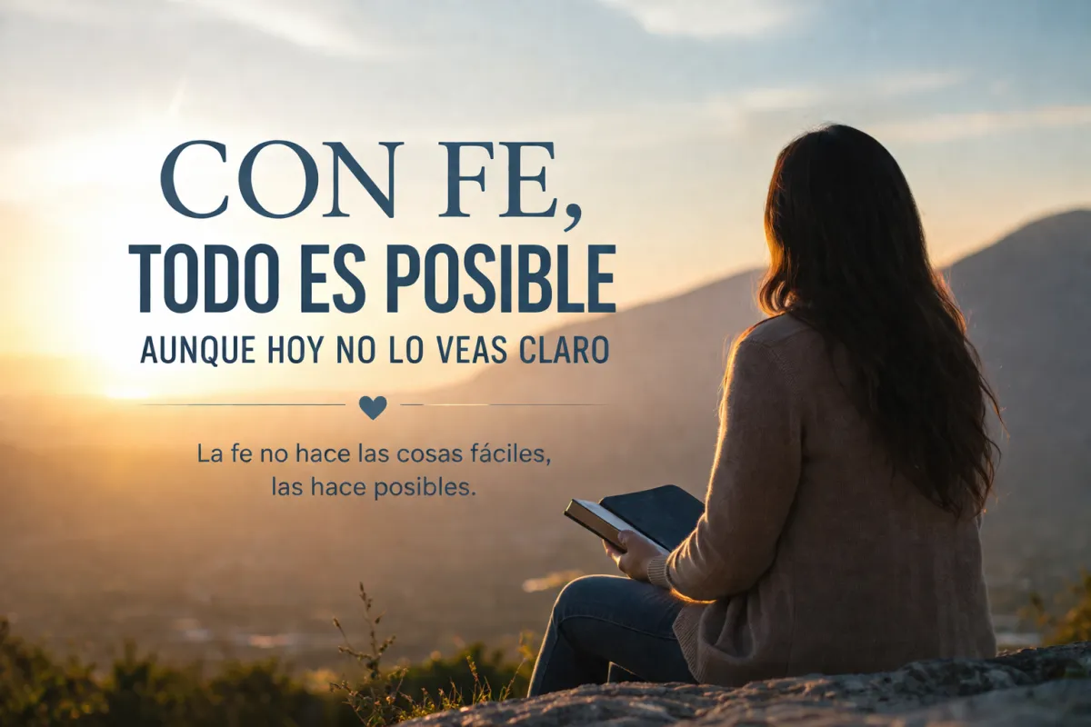 Con fe, todo es posible (aunque hoy no lo veas claro)