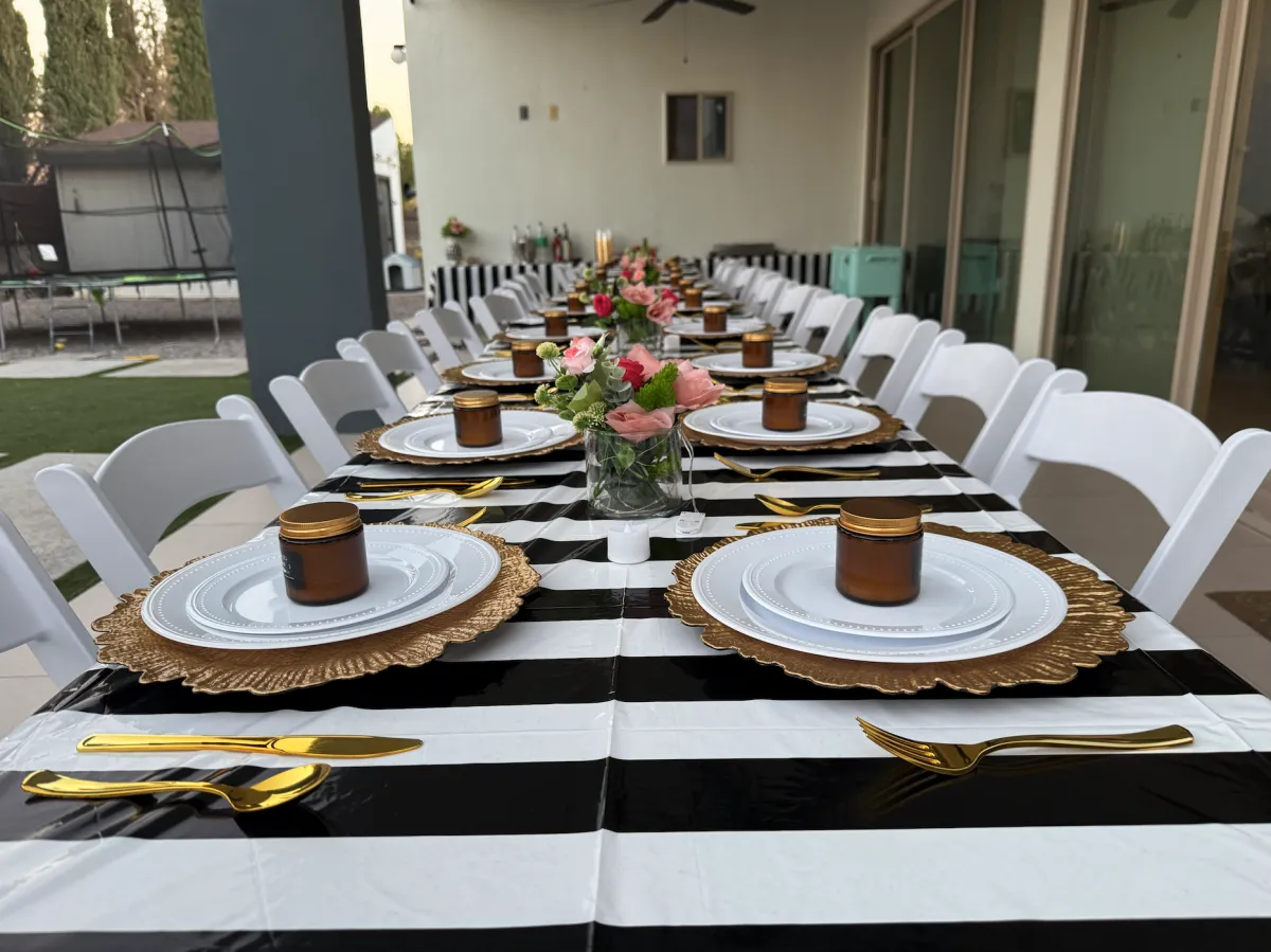 10x10 pop-up tent at a busy local farmers market providing shade and convenience.