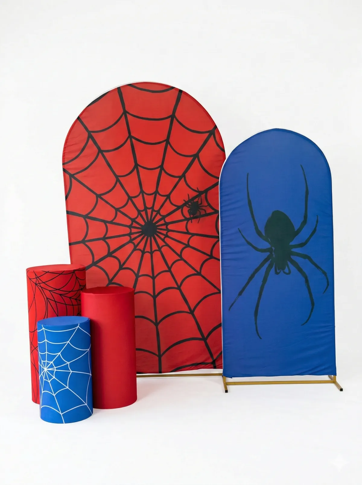 A modern square table with a glass top, set for four people in a contemporary indoor venue.