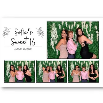 kids in photo booth hedgewall backdrop Houston TX
