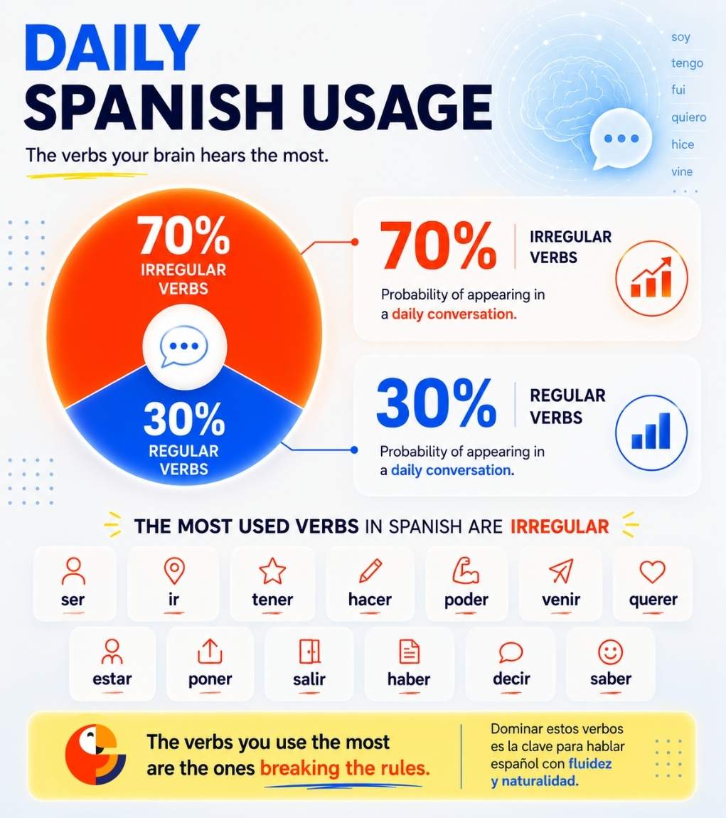 Uso de verbos irregulares en español