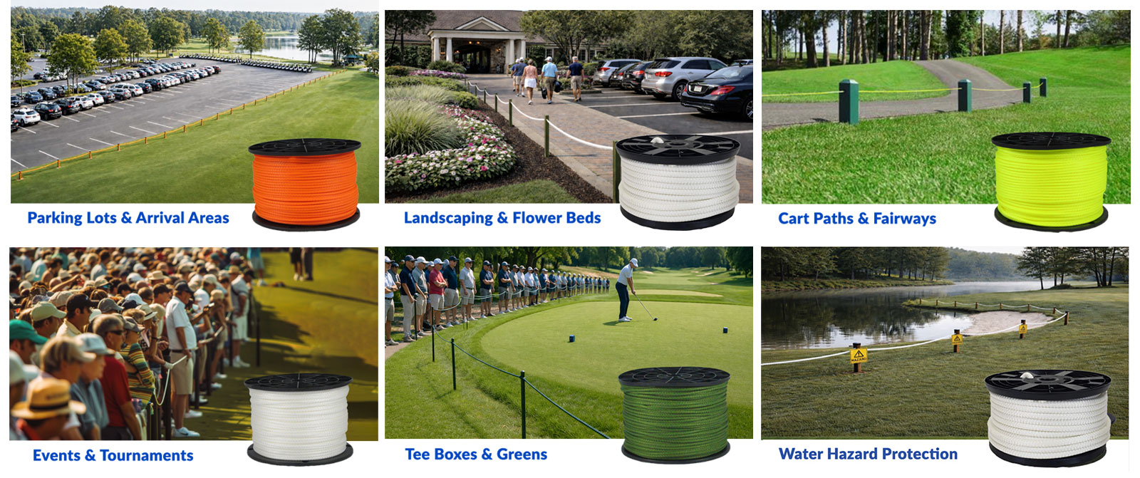 How Golf Course Maintenance Managers Increase Safety, Traffic Control, Property Protection, and Cost Reduction with Golf Course Rope