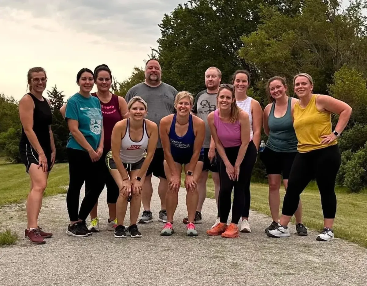 CrossFit member group run