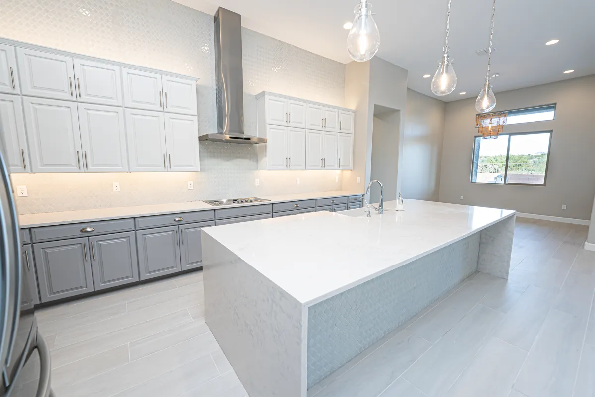 Modern kitchen remodel in Tucson with custom cabinetry