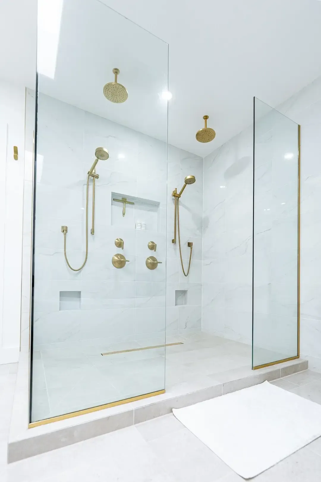 small bathroom remodel with custom vanity Lakewood CO.