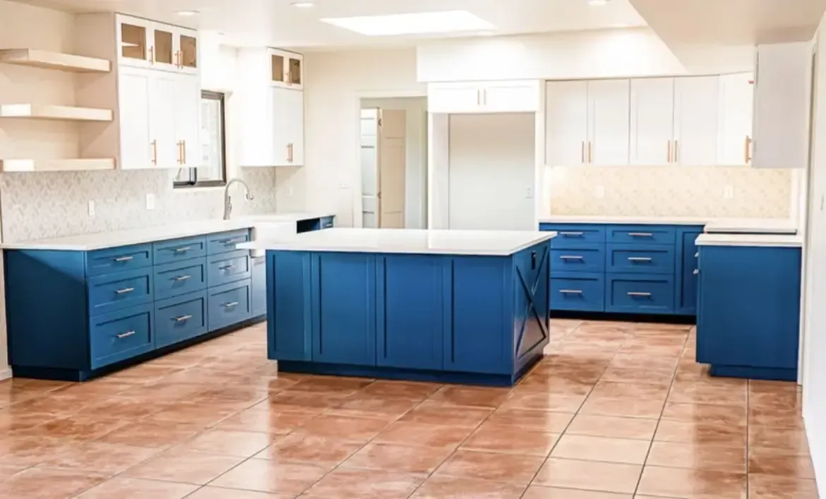 Modern kitchen remodel in Tucson with custom cabinetry
