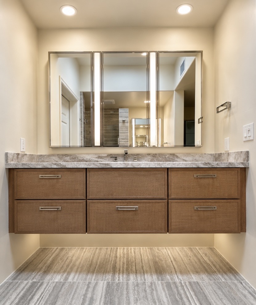 alt="Unique Remodel team completing full kitchen renovation with island and open layout in Tucson"