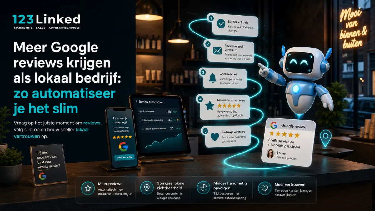 Meer Google reviews krijgen als lokaal bedrijf: zo automatiseer je het slim