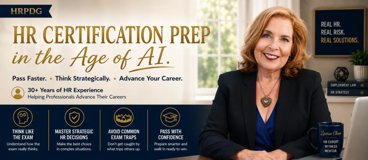 HR Certification Prep Power Hour live weekly SHRM and HRCI exam prep Q&A with Laurie Chua