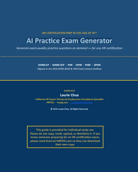 AI Practice Exam Generator SHRM HRCI Style Questions