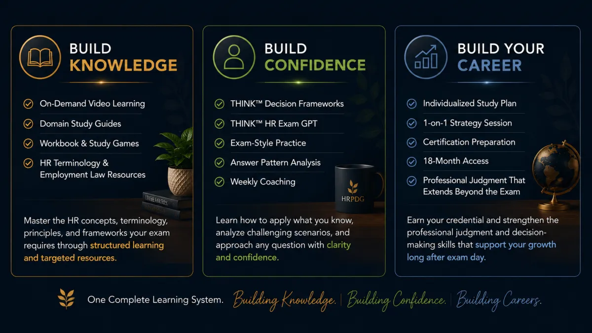 HRPDG, HR Certification Prep Learning System for SHRM-CP, SHRM-SCP, PHR, SPHR, PHR, SPHRi, PHRi