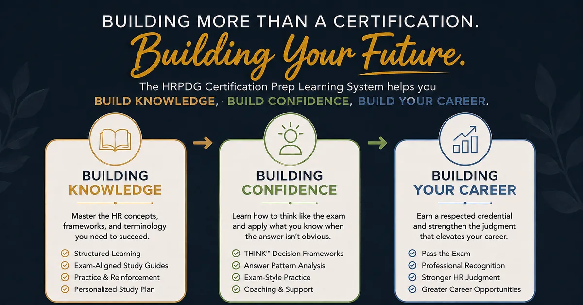 HRPDG HR Certification Prep Learning System for building HR knowledge, exam confidence, and career growth.
