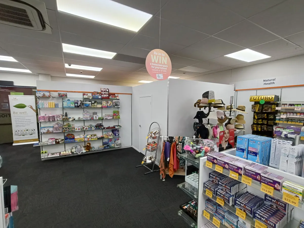 Commercial fit‑out inside a Whangarei pharmacy completed by Aspect Contracting