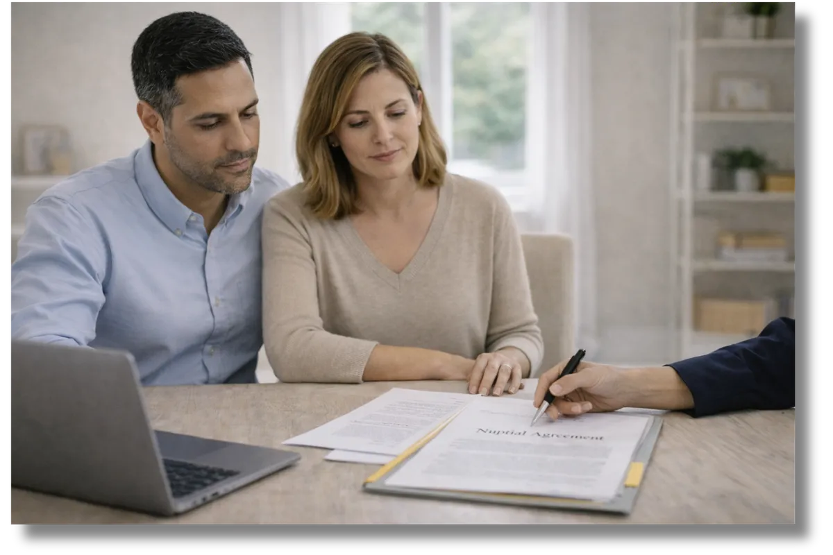 Consulting the nuptial agreement together