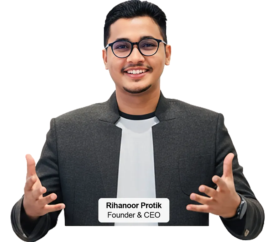 Rihanoor Protik, CEO and Founder of AutomatorX.ai, presenting AI automation solutions