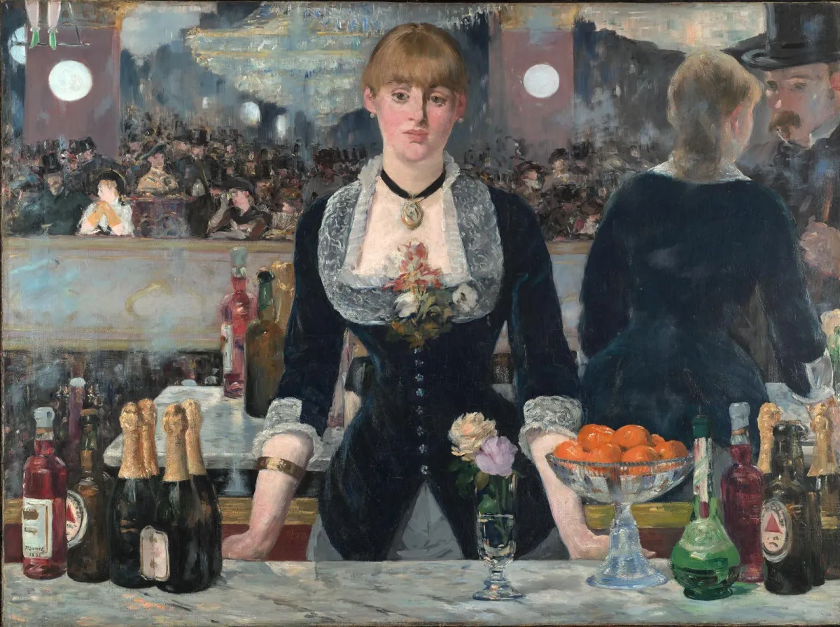 A Bar at the Foiles-Begere painting by Manet