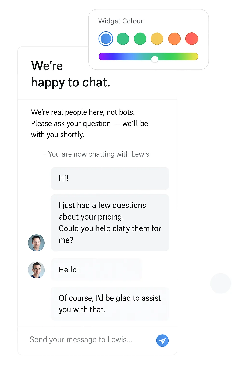 Scale Suite Webchat Widget Customisation Image