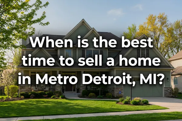 Wide-angle view of a suburban street in Metro Detroit