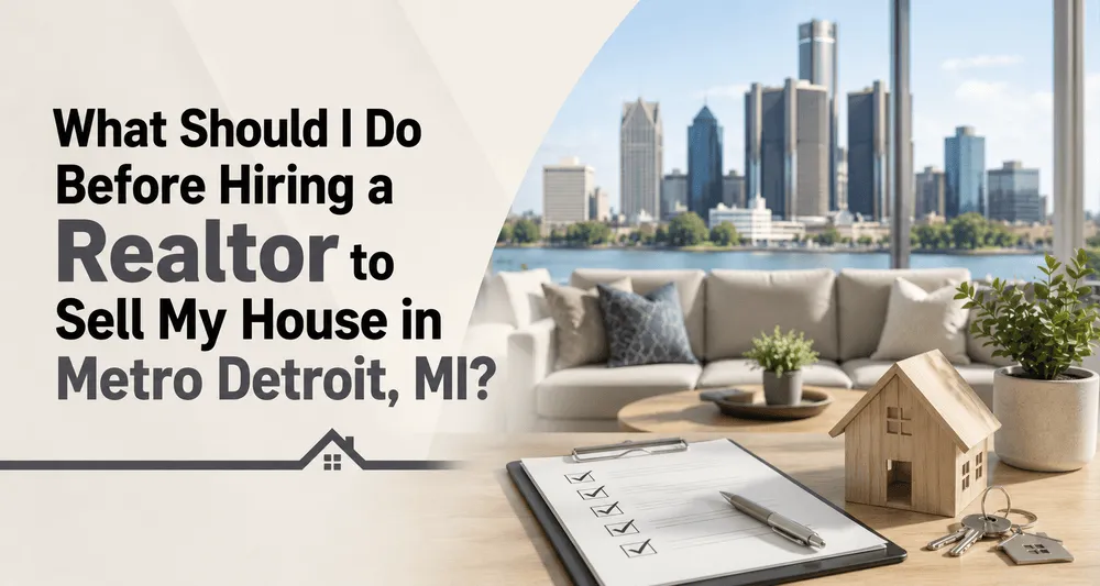 What to do before hiring a realtor to sell my house in Metro Detroit MI