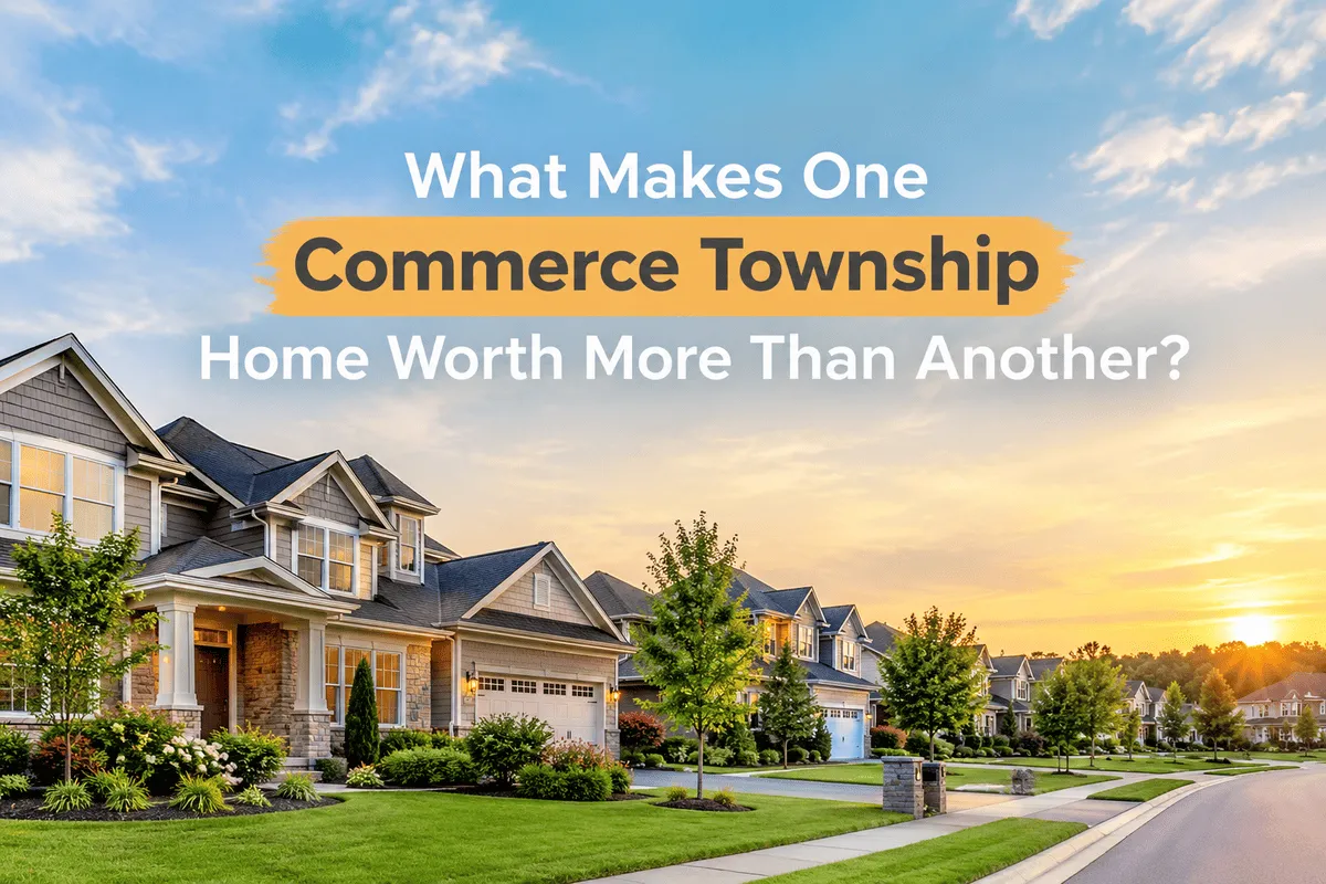 Commerce Township homes showing factors that can affect property value