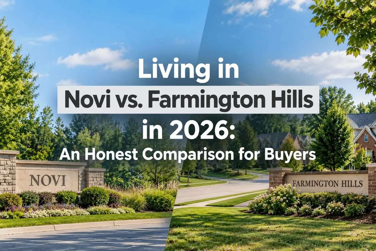 Living in Novi vs. Farmington Hills in 2026