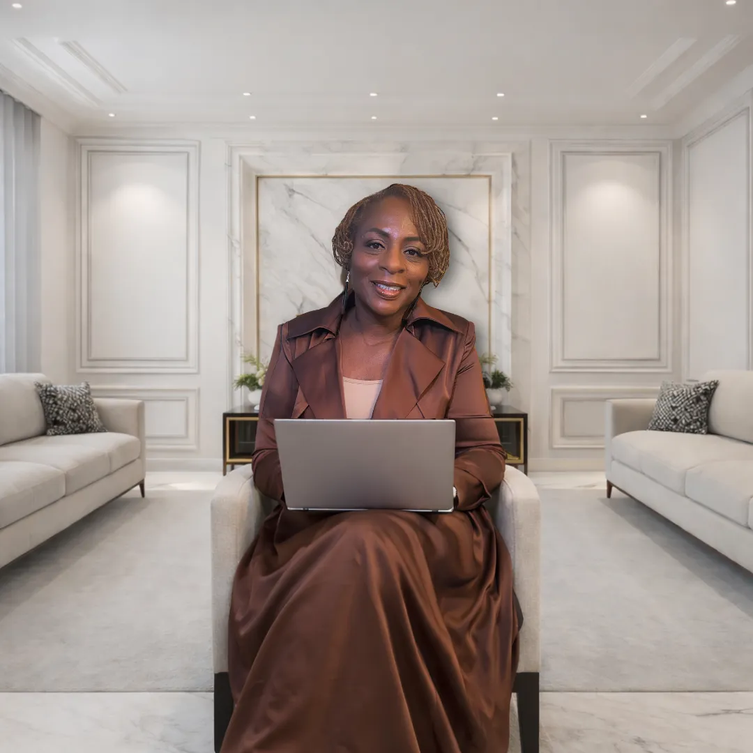 Soft neutral background with textured cream paper and navy cloth edge, suggesting calm structure and legacy.