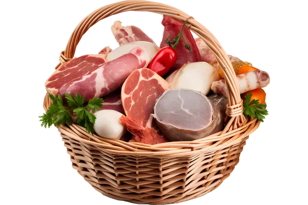 meat on grill with thermometer