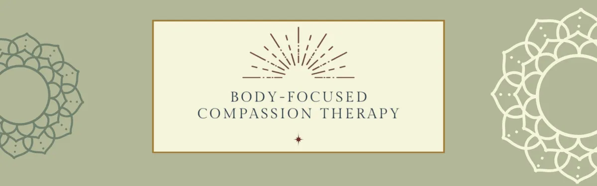 Green and cream banner image, with chakra symbols and logo for Body-Focused Compassion Therapy. Body-Focused Compassion Therapy brings calm in times of conflict and confusion. Developed to give a voice to deep feelings, it is the perfect tool for self-understanding and growth.