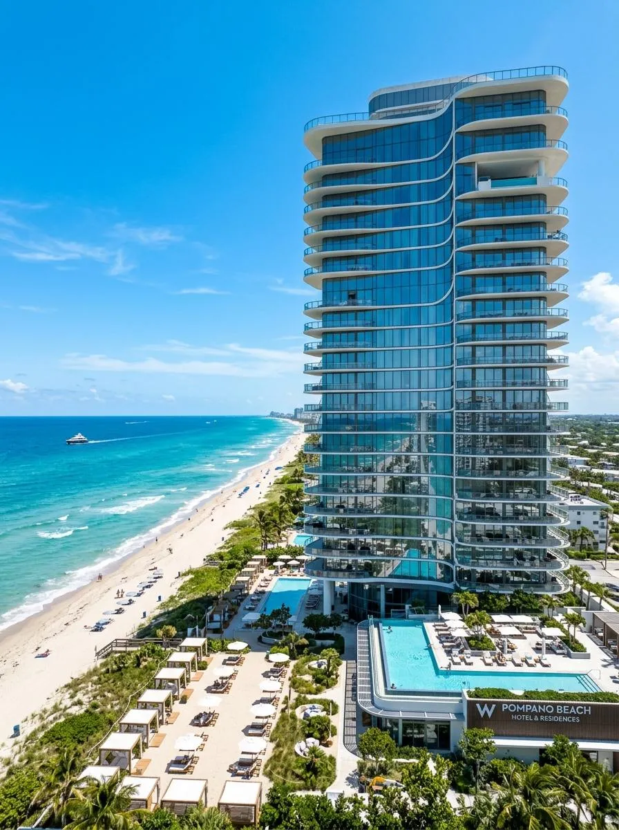 Alba Palm Beach architectural exterior and water view