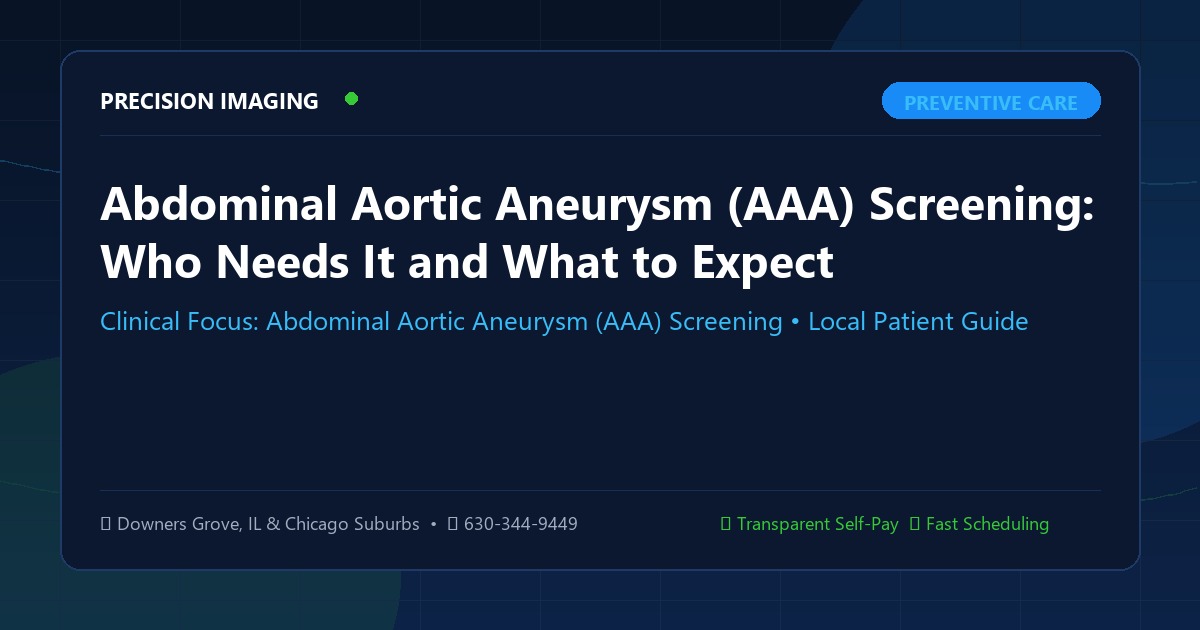 Abdominal Aortic Aneurysm (AAA) Screening: Who Needs It and What to Expect