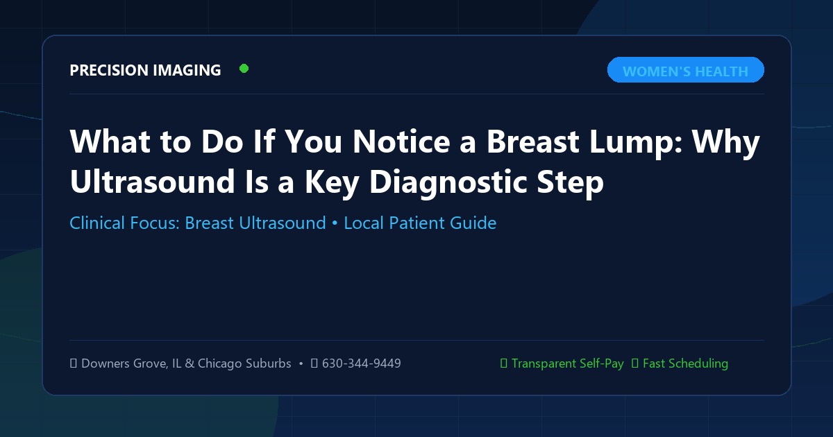 What to Do If You Notice a Breast Lump: Why Ultrasound Is a Key Diagnostic Step