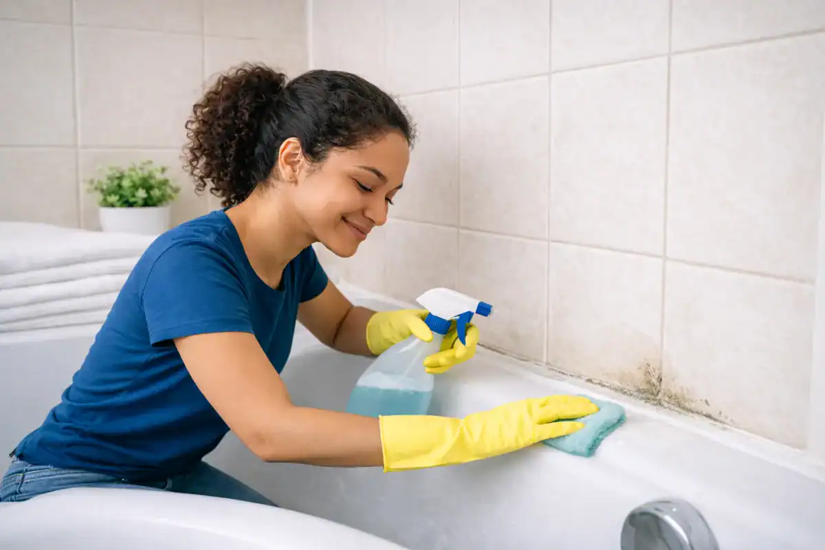 Bathroom mold cleaning service in Gainesville FL – removing surface mold from tiles and showers