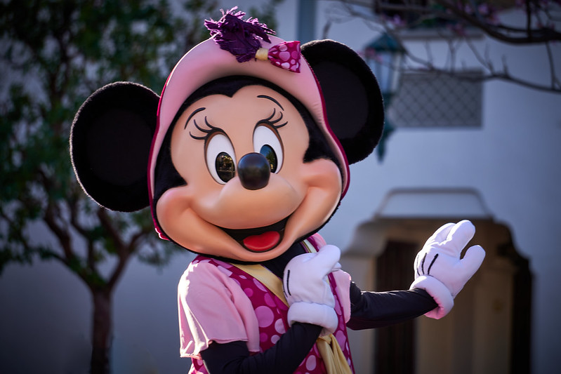 Minnie Mouse poses for a photo specifically for my mom.