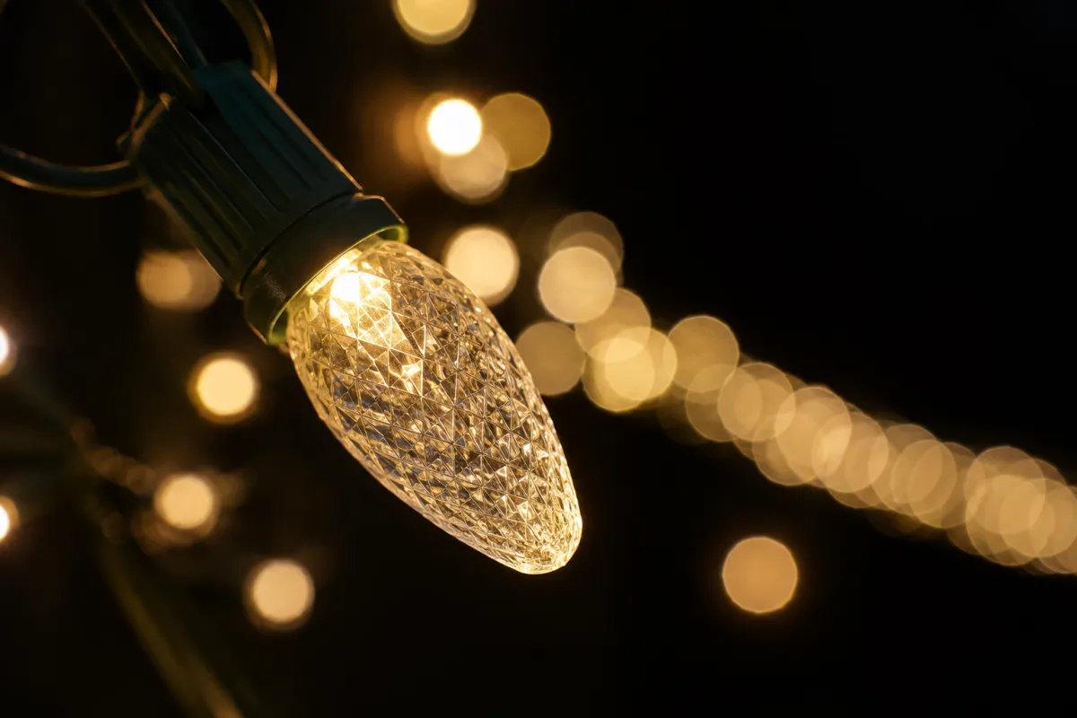 bokeh photography of red and white lights