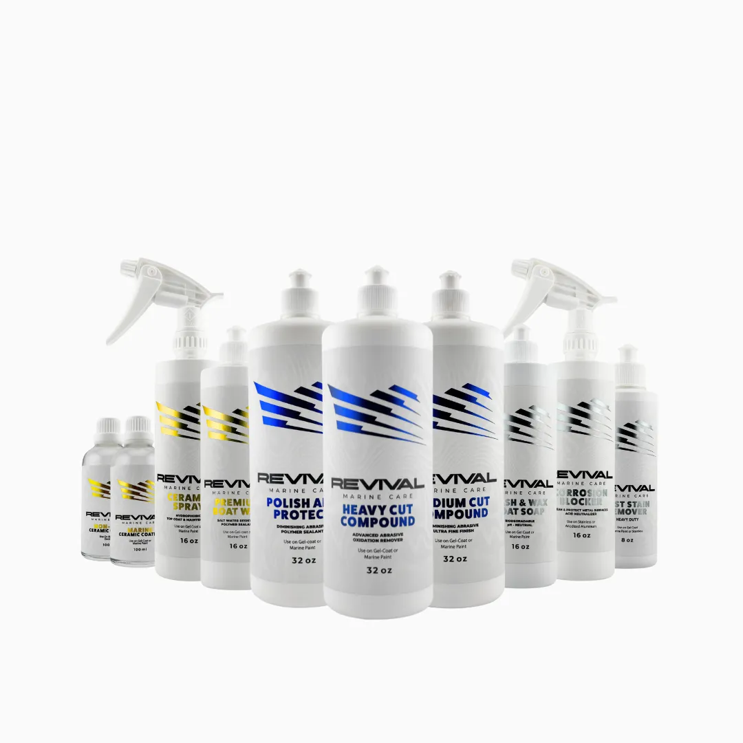Revival Marine Care boat detailing products