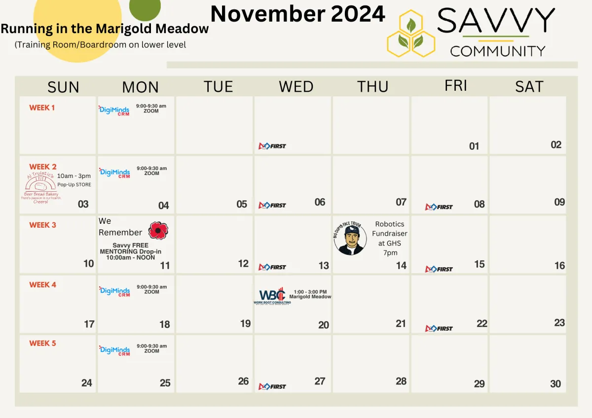 savvy event calendar